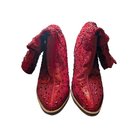 Bling Rhinestone Cowboy Cowgirl Western Mid Calf Slouch Boots 8.5 Holiday - Picture 7 of 7